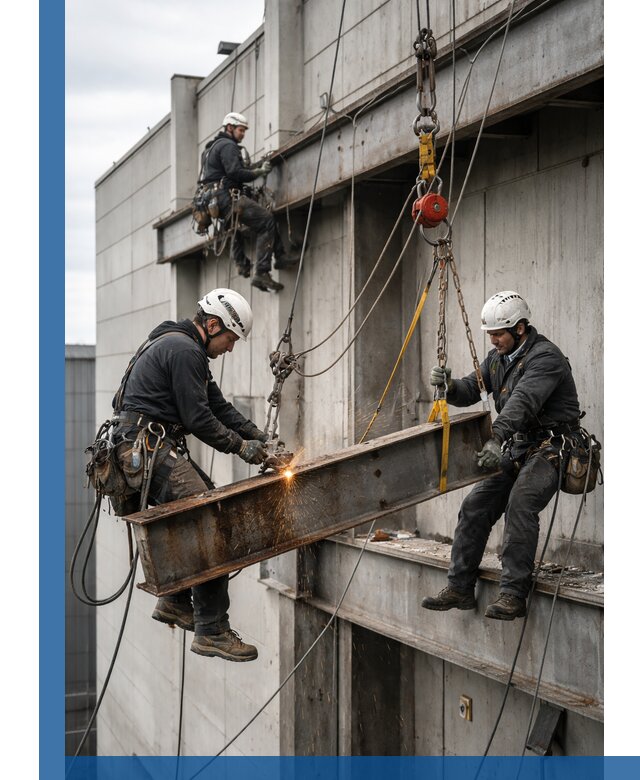 Демонтаж металлоконструкций на высоте в Лянторе под ключ