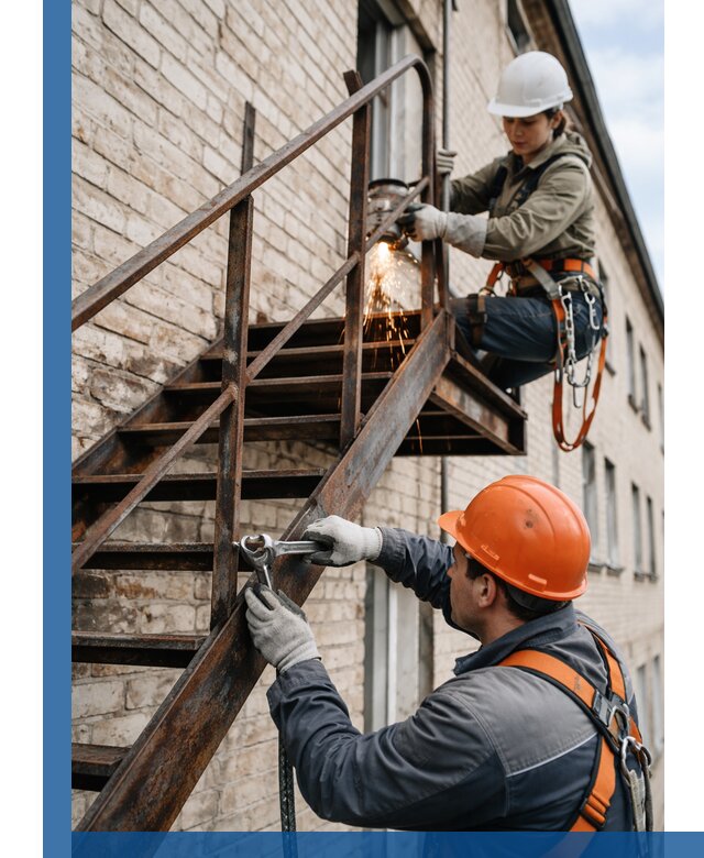 Ремонт и восстановление пожарных лестниц с выездом в Лянторе