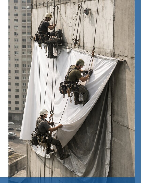 Замена баннерного полотна в Лянторе от 6654 р. | ВЫСОТНИК-Лнт—заказать