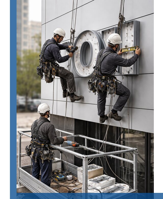 Профессиональный монтаж световых букв в Лянторе под ключ