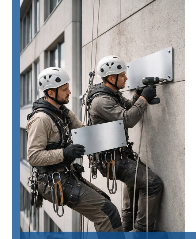 Монтаж табличек и указателей в Лянторе для зданий и сооружений