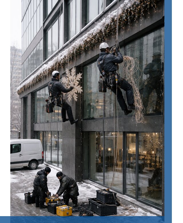 Демонтаж новогоднего оформления в Лянторе от 5630 р. | ВЫСОТНИК-Лнт