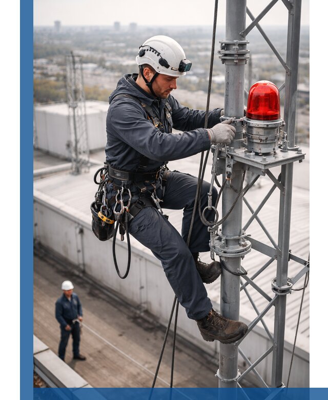 Монтаж заградительных огней и обслуживание объектов в Лянторе