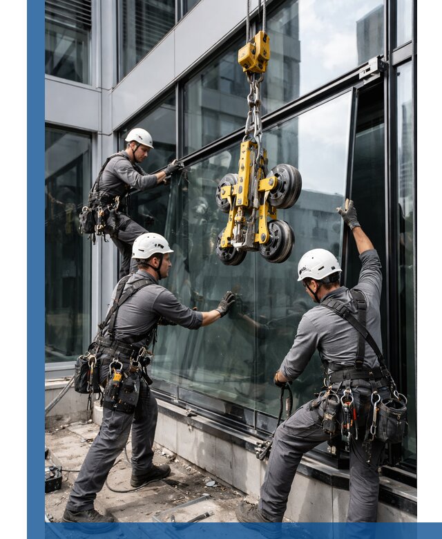 Структурное остекление фасадов в Лянторе монтаж и обслуживание