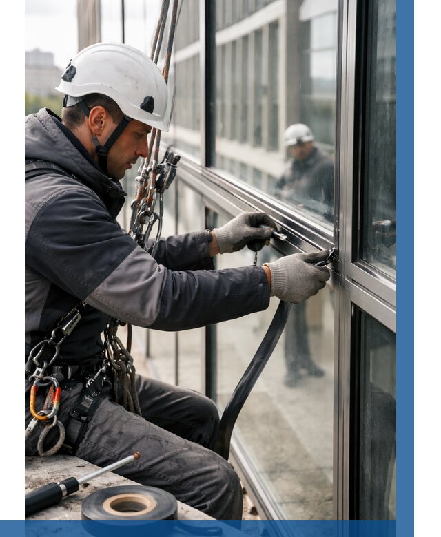 Ремонт витражных конструкций в Лянторе от 3583 р. | ВЫСОТНИК-Лнт