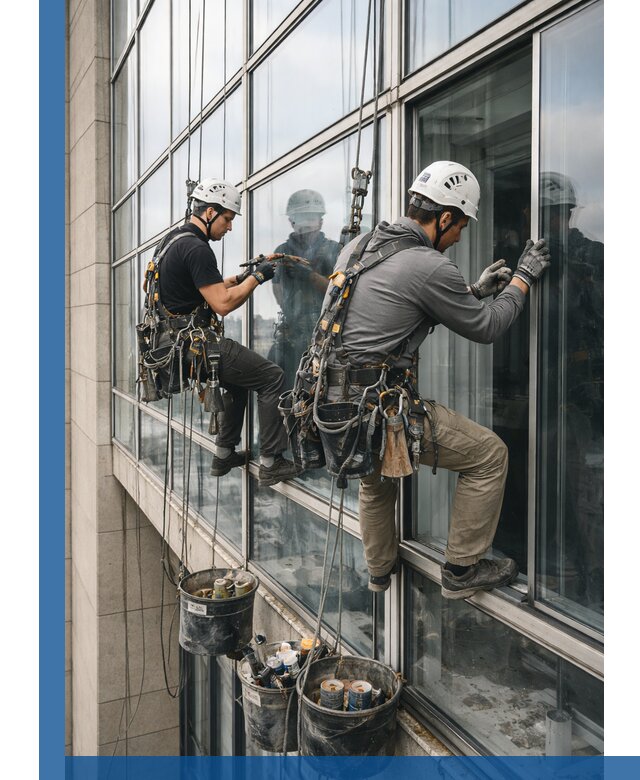 Ремонт витражных конструкций и фасадного остекления в Лянторе