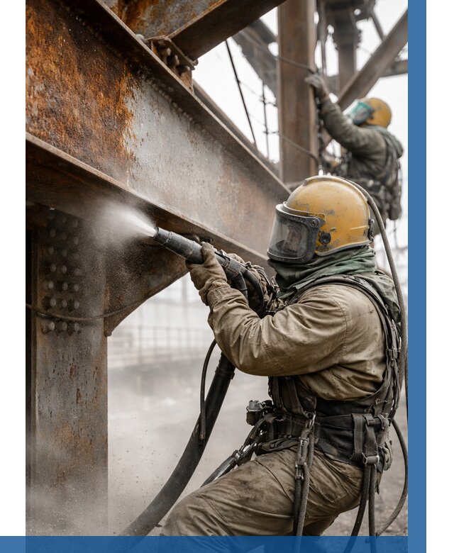 Пескоструйная очистка металлоконструкций в Лянторе по 614 р. ВЫСОТНИК-Лнт