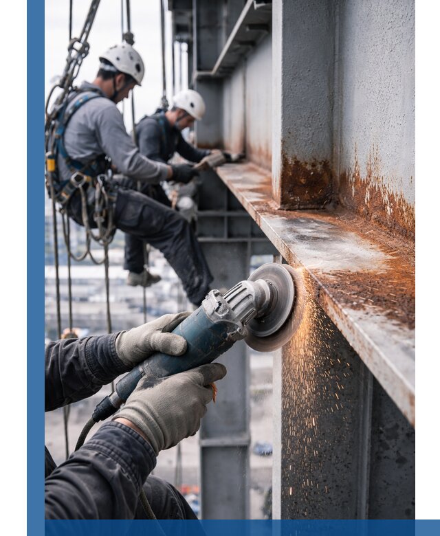 Зачистка металла от ржавчины и подготовка поверхностей в Лянторе