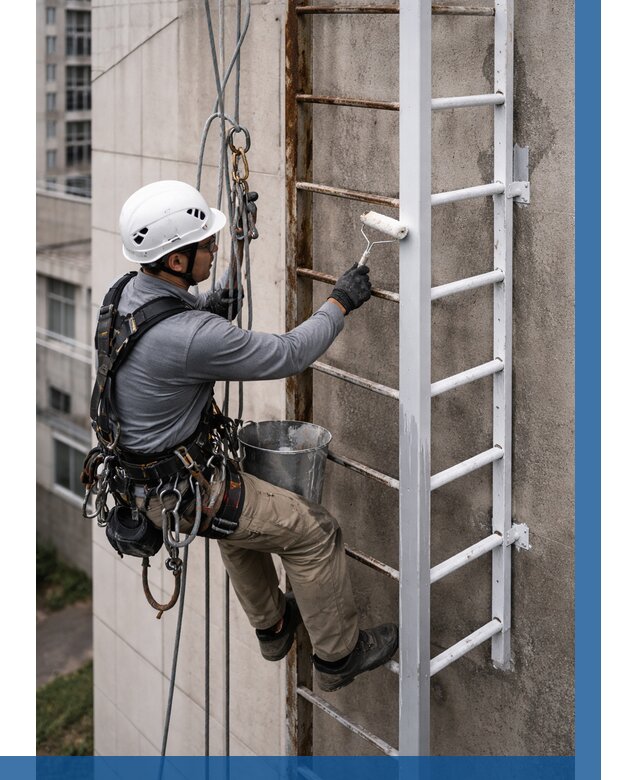 Покраска пожарных лестниц в Лянторе от 4607 р. | ВЫСОТНИК-Лнт
