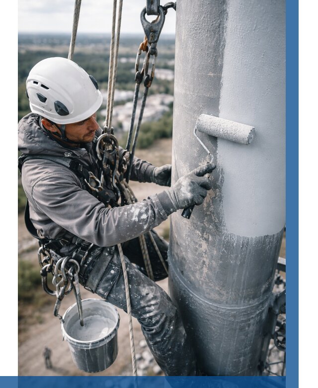 Покраска мачт связи под ключ в Лянторе от 870 р. | ВЫСОТНИК-Лнт
