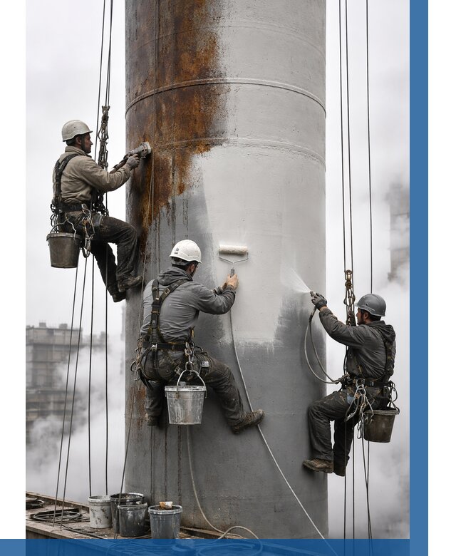 Покраска дымовых труб в Лянторе от 8701 р. | ВЫСОТНИК-Лнт