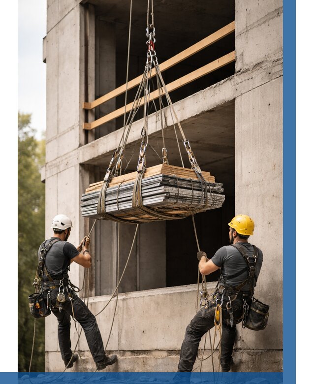 Подъем материала на этаж веревками в Лянторе от 1536 р. | ВЫСОТНИК-Лнт