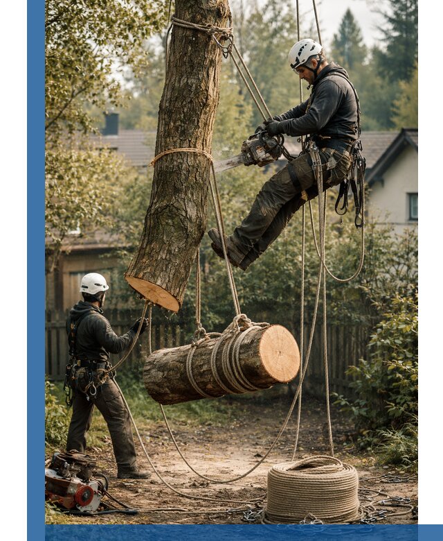 Валка деревьев частями в Лянторе, безопасно и аккуратно