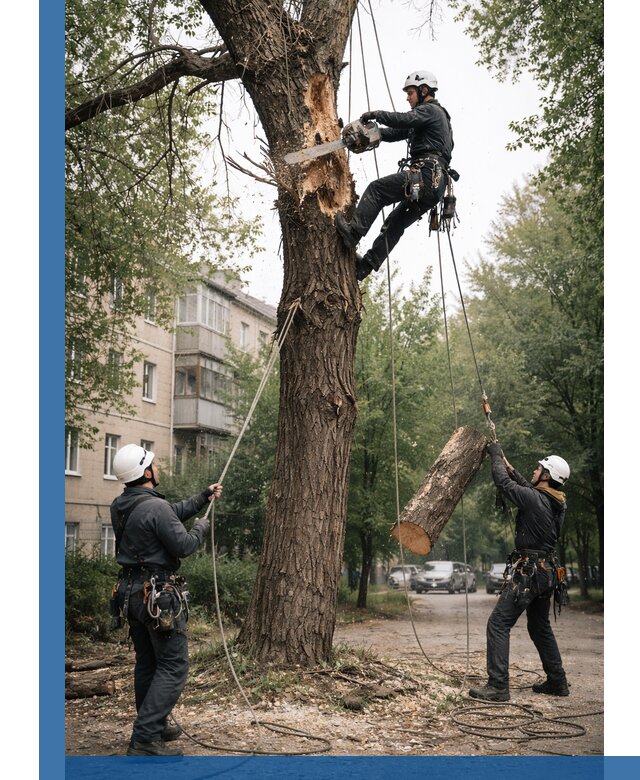 Срочное удаление аварийных деревьев в Лянторе с гарантией безопасности