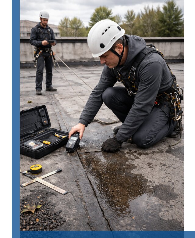 Обследование кровли на протечки и выявление дефектов в Лянторе